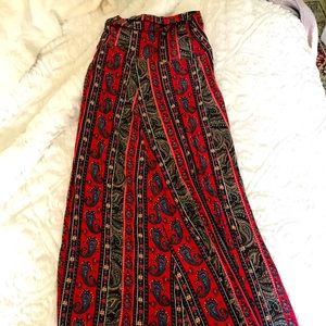 Red Maxi Skirt